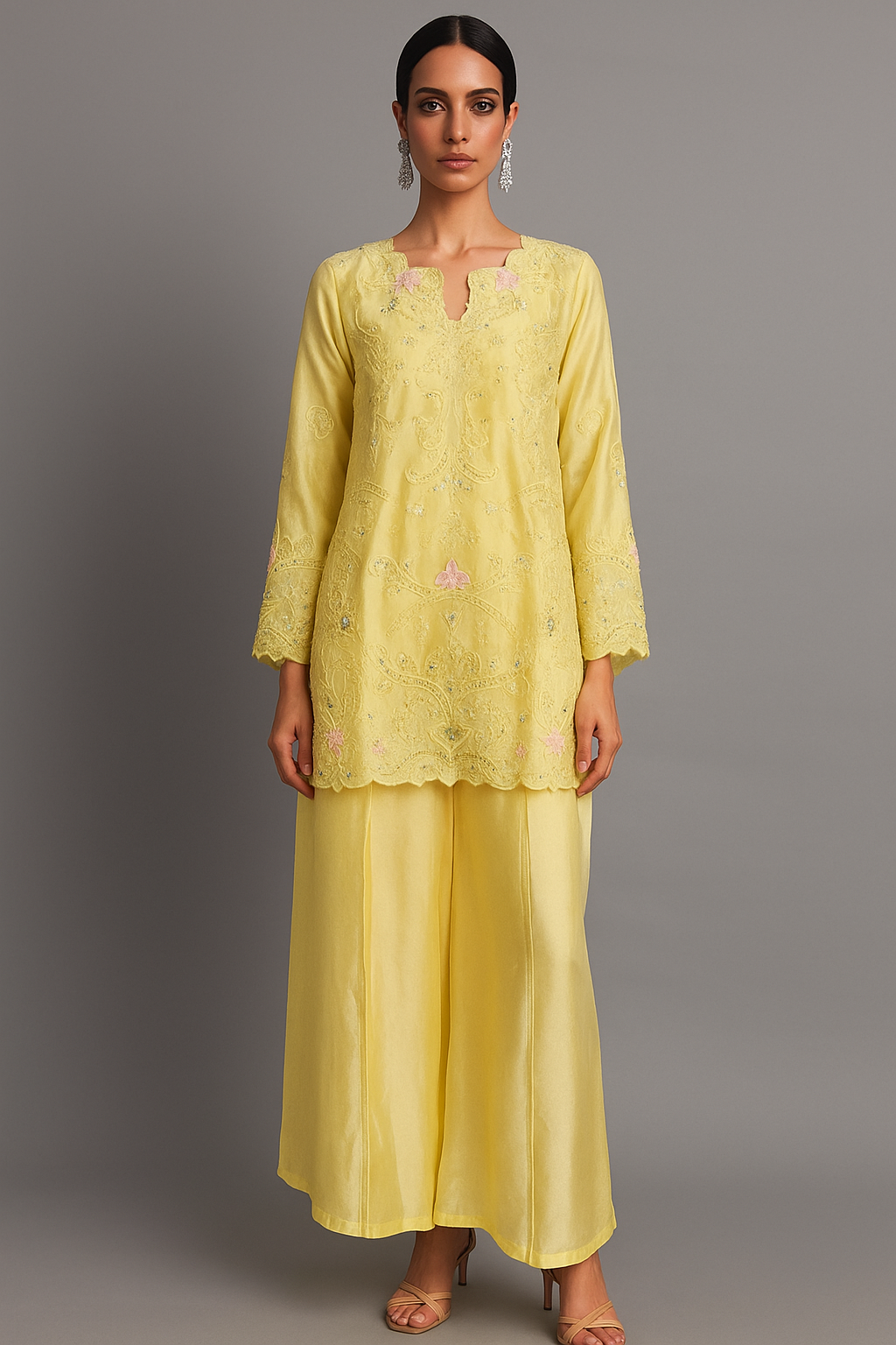 SABEEN ABBAS - Jasmine in Butter yellow color