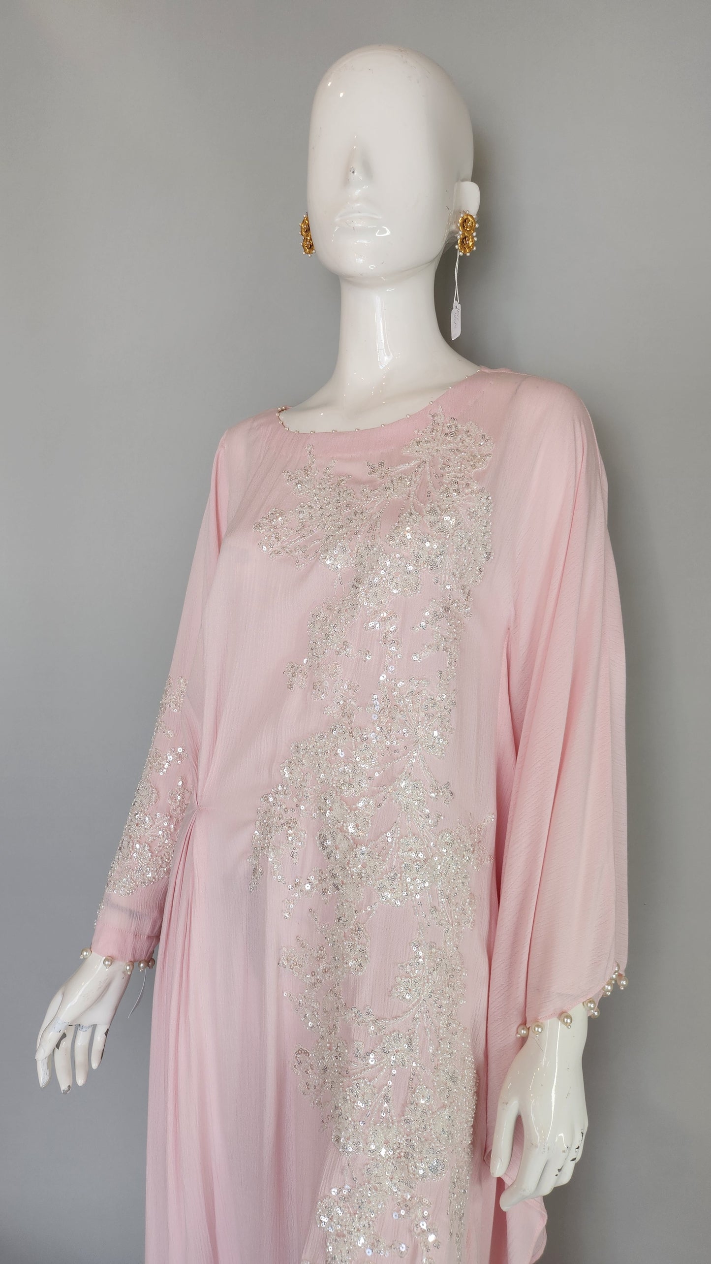 MARIA RAO - Baby Pink top cutdana