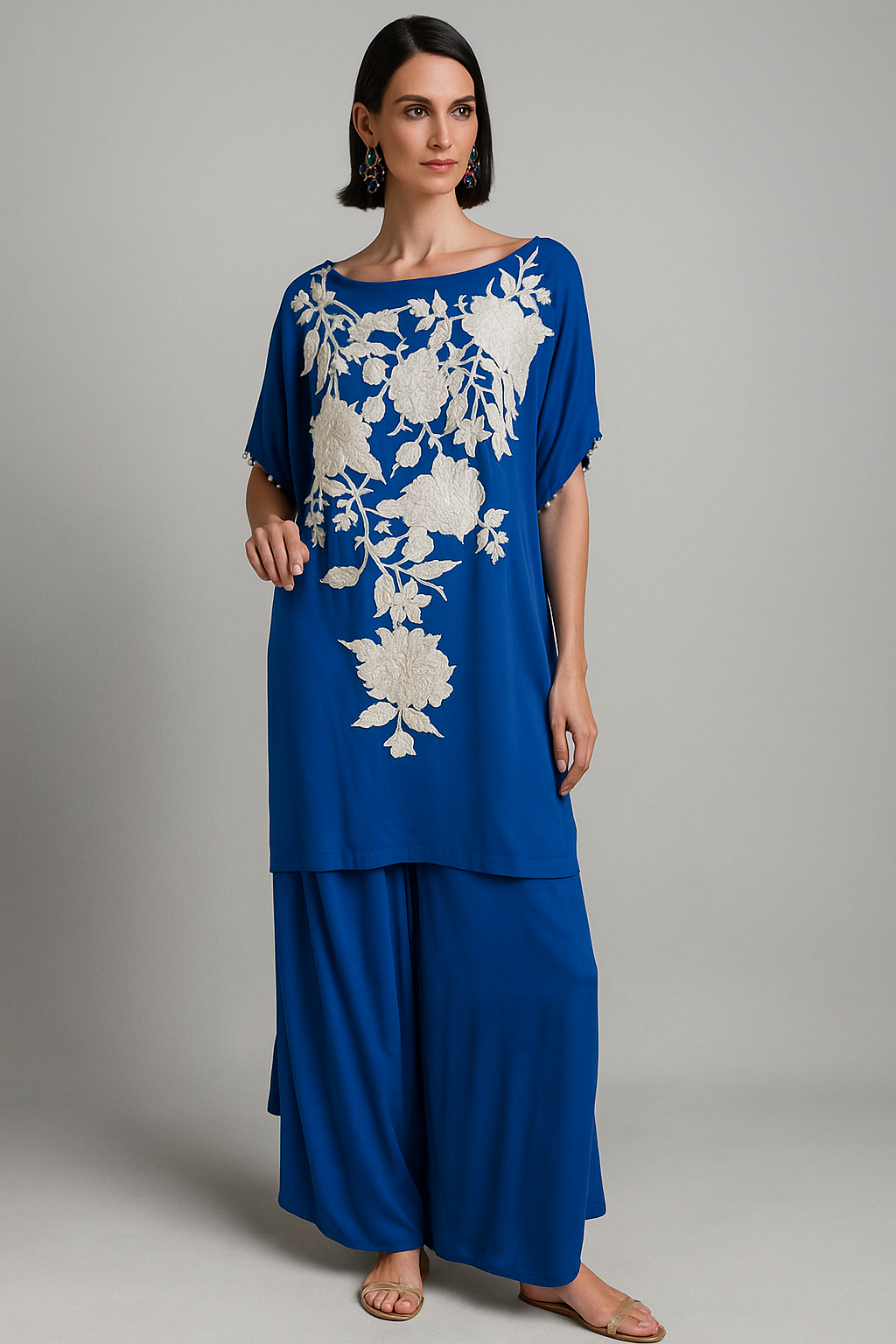 MARIA RAO - Blue-white emb