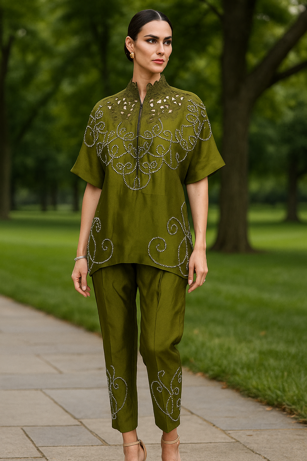 ALEENA FAREENA - Sage Green