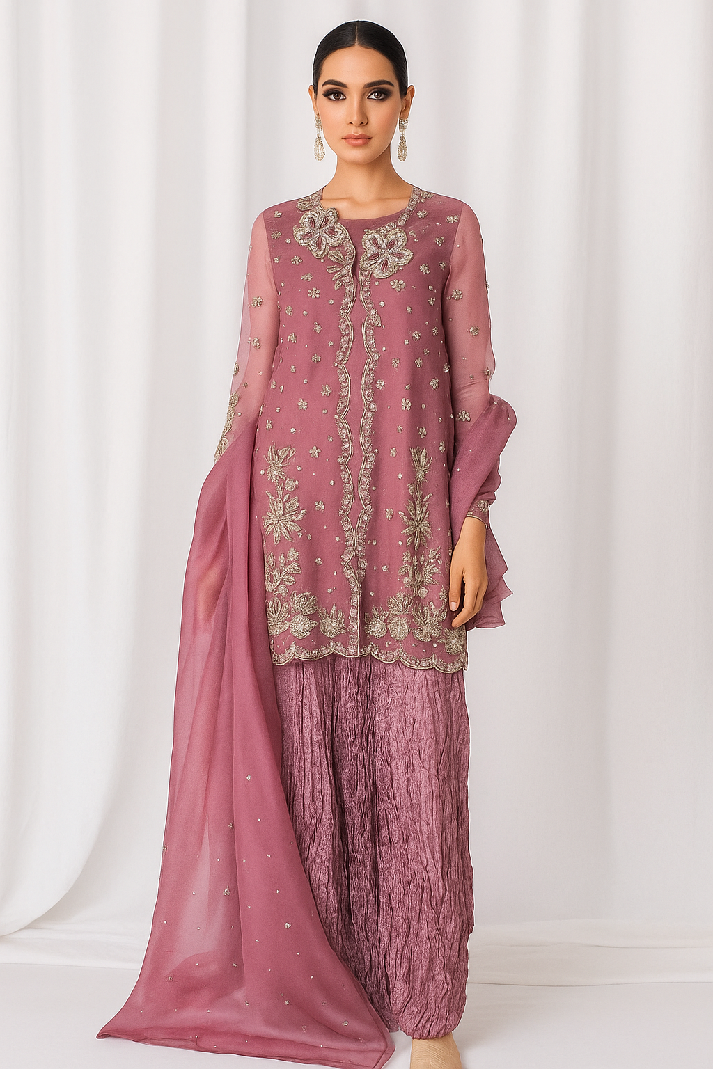 MAHOGANY - Mauve with crush skirt