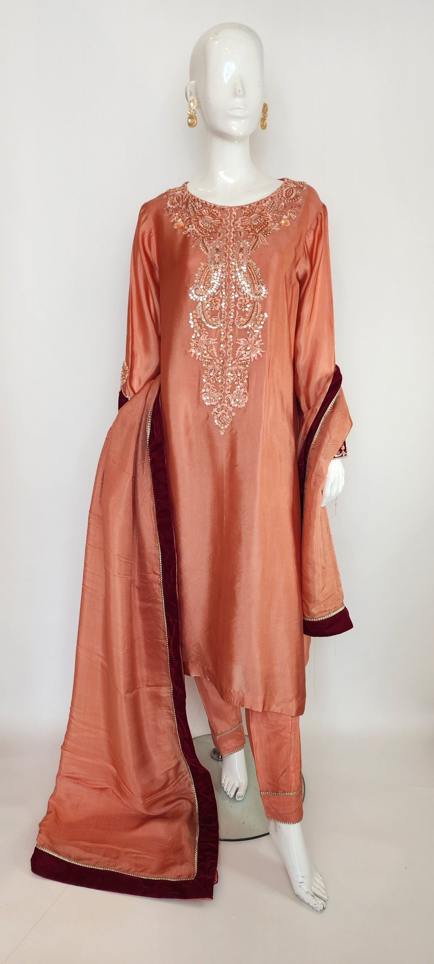 Mehak Yaqoob Couture - Rust Orange