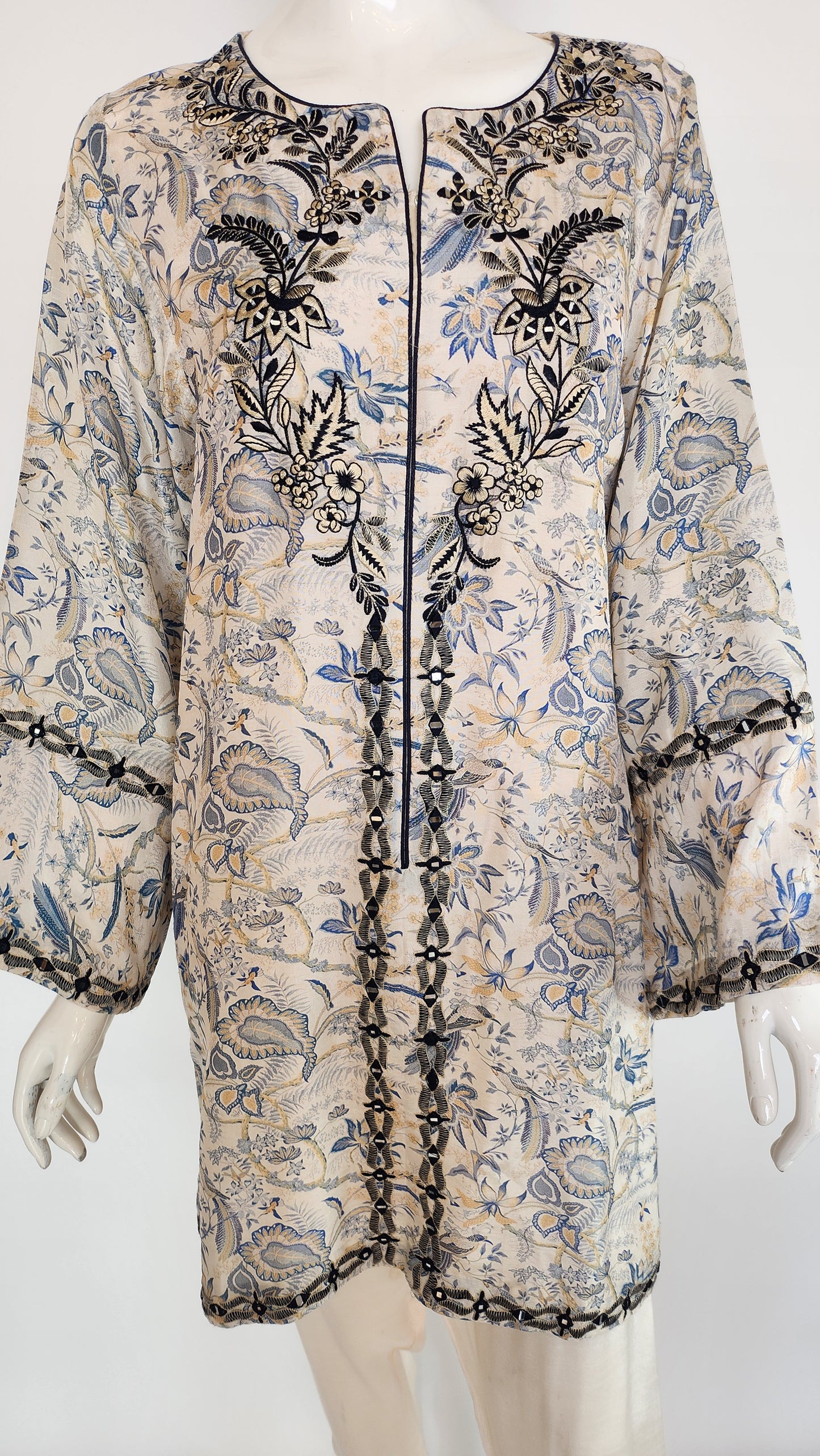 Wajeeha Ansari - Offwhite Printed