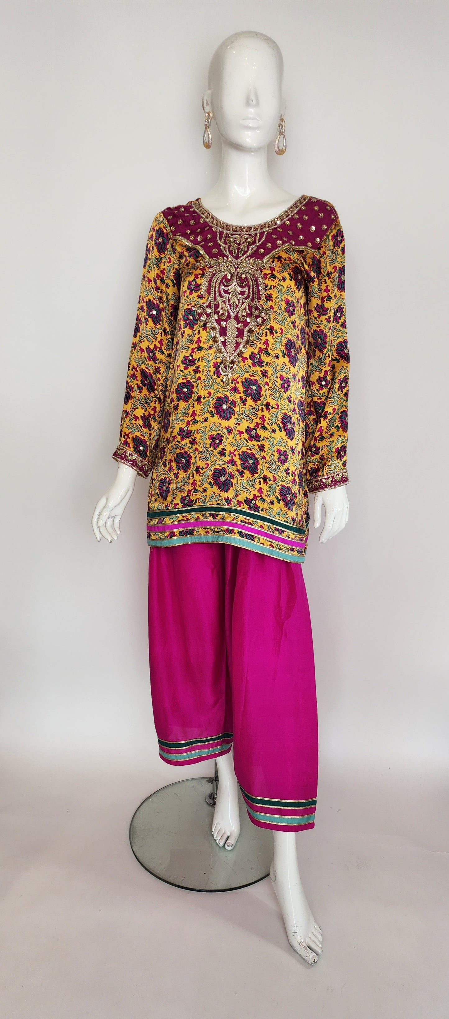 SAMMY K - Yellow pink Printed