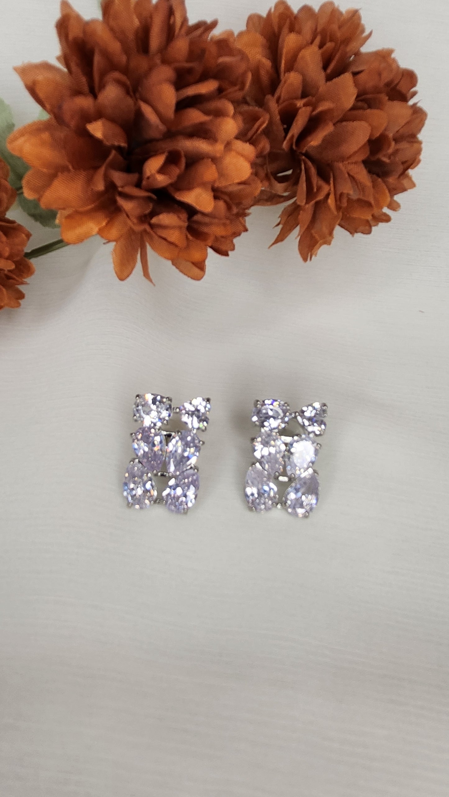 Dahlia by Sehar Zafar - Silver Set with big zircon stones