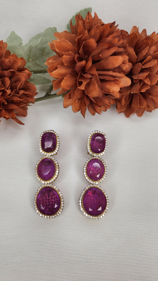 Dahlia by Sehar Zafar - Amethyst Earrings