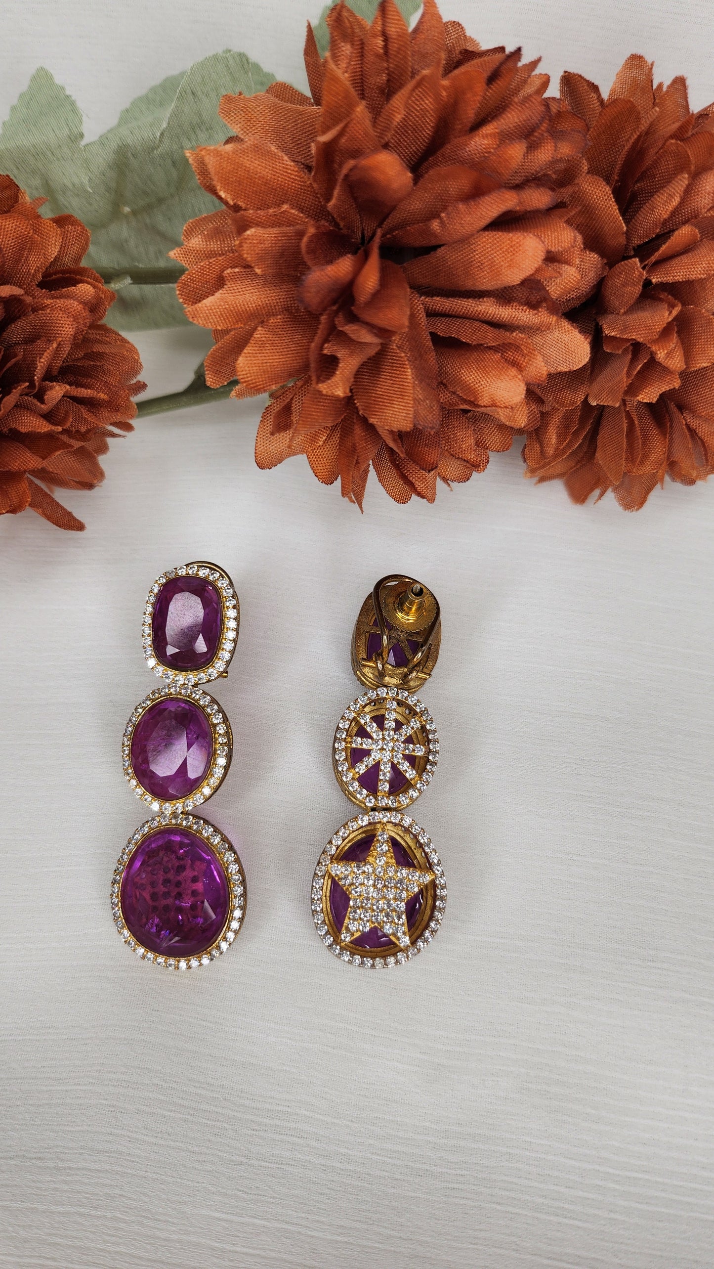 Dahlia by Sehar Zafar - Amethyst Earrings