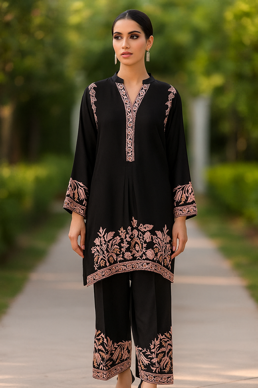 SEEMA IFTIKHAR - Black with small pearls