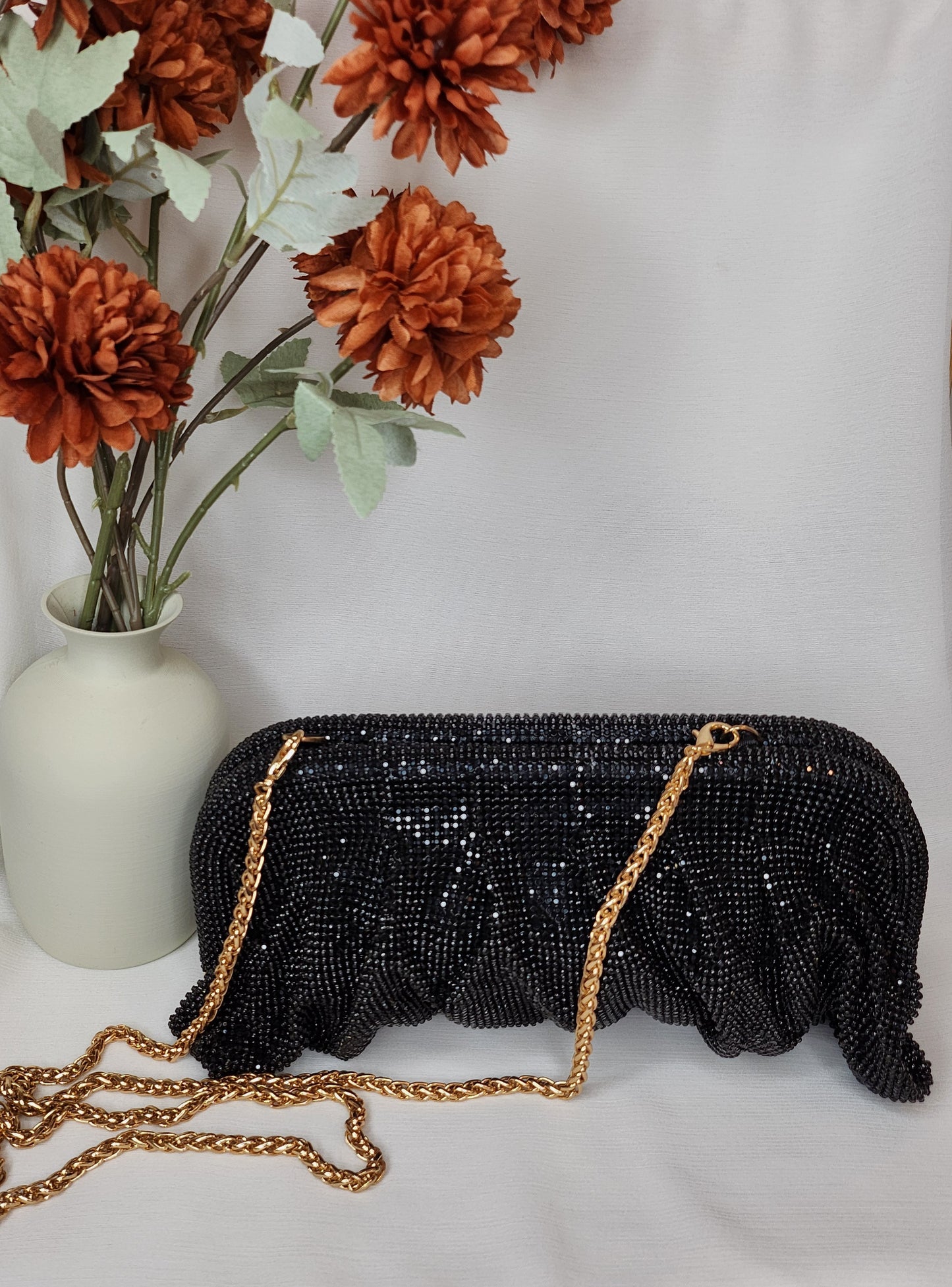 Dahlia by Sehar Zafar - Black Stone Clutches