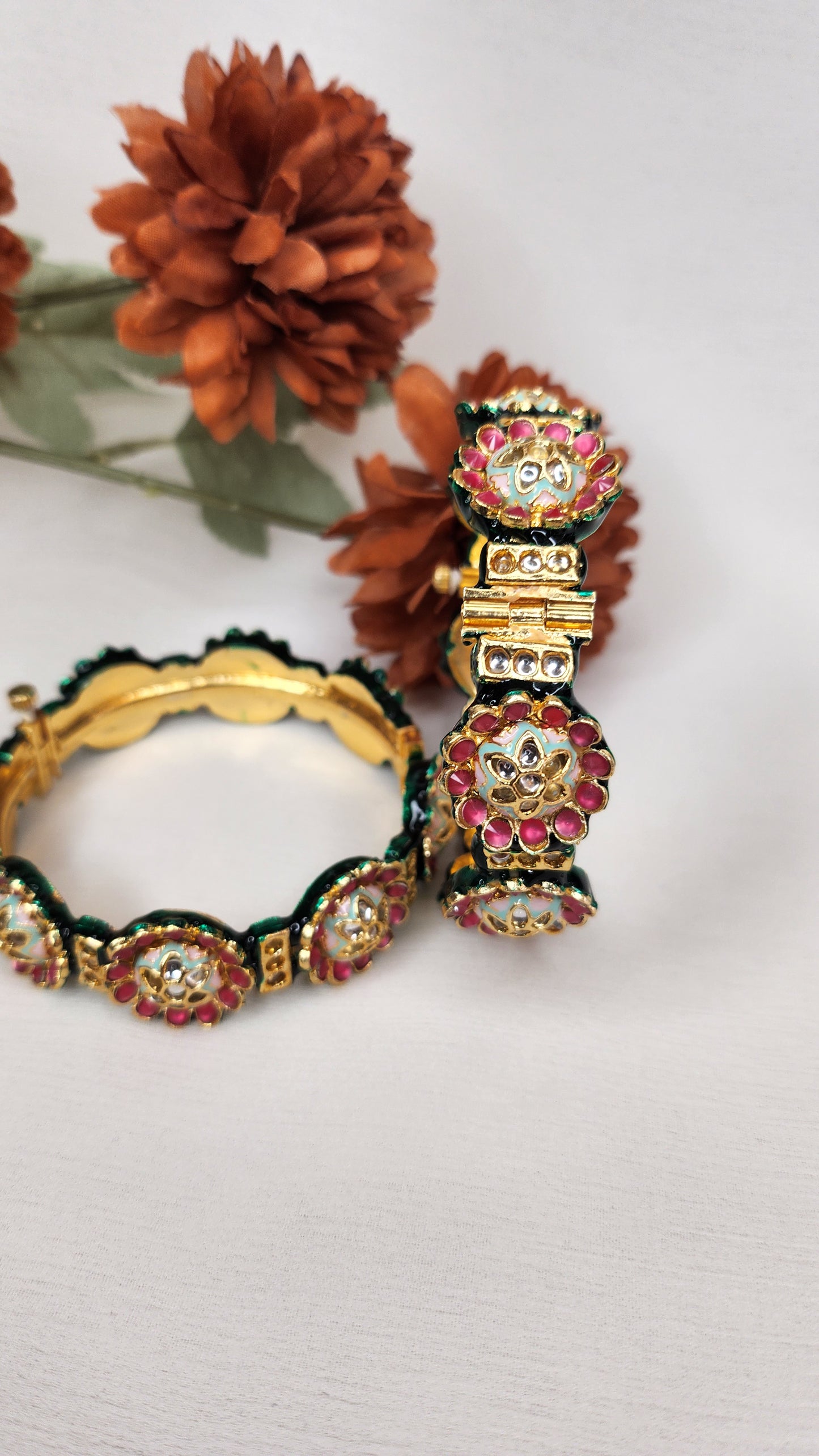 VIVINIA By Vidhi Mehra - Pink Floral Bangle