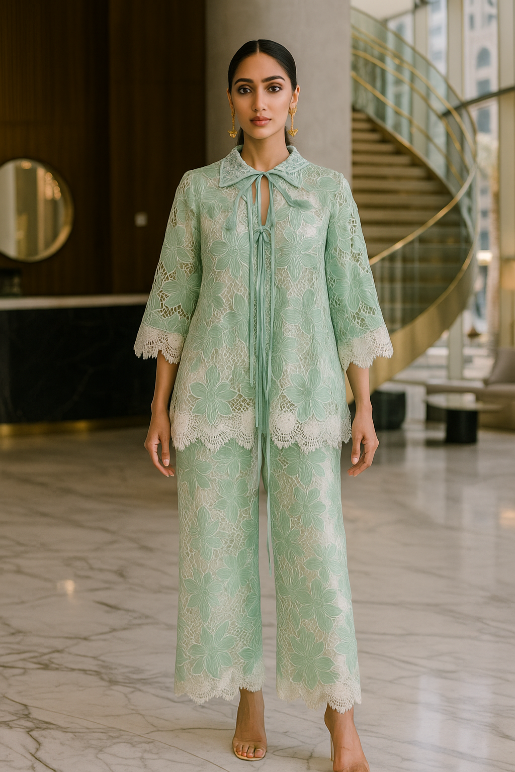 ALEENA FAREENA - Light Mint Green