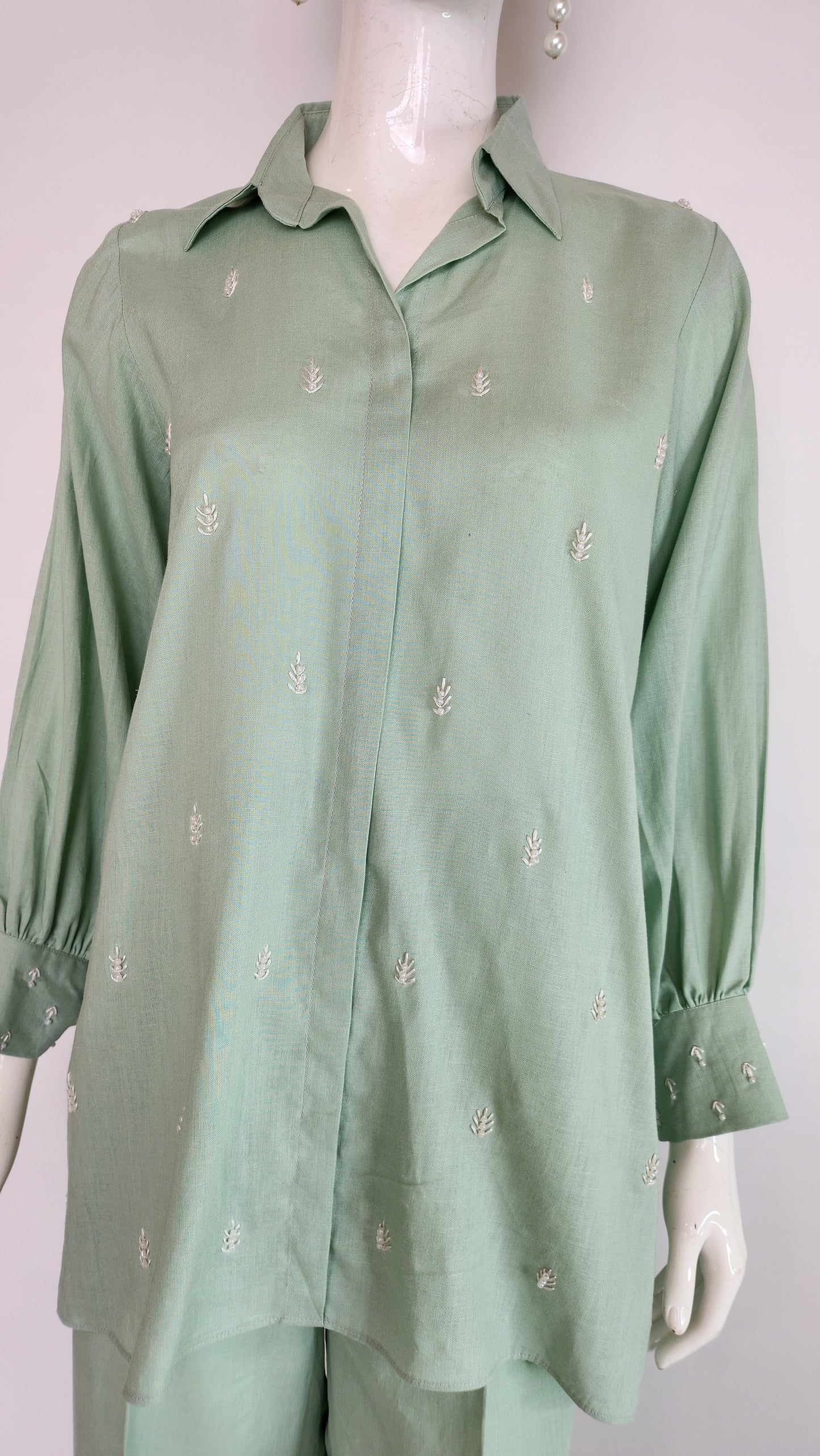 AMNA IQBAL - Mint Green Coord Set