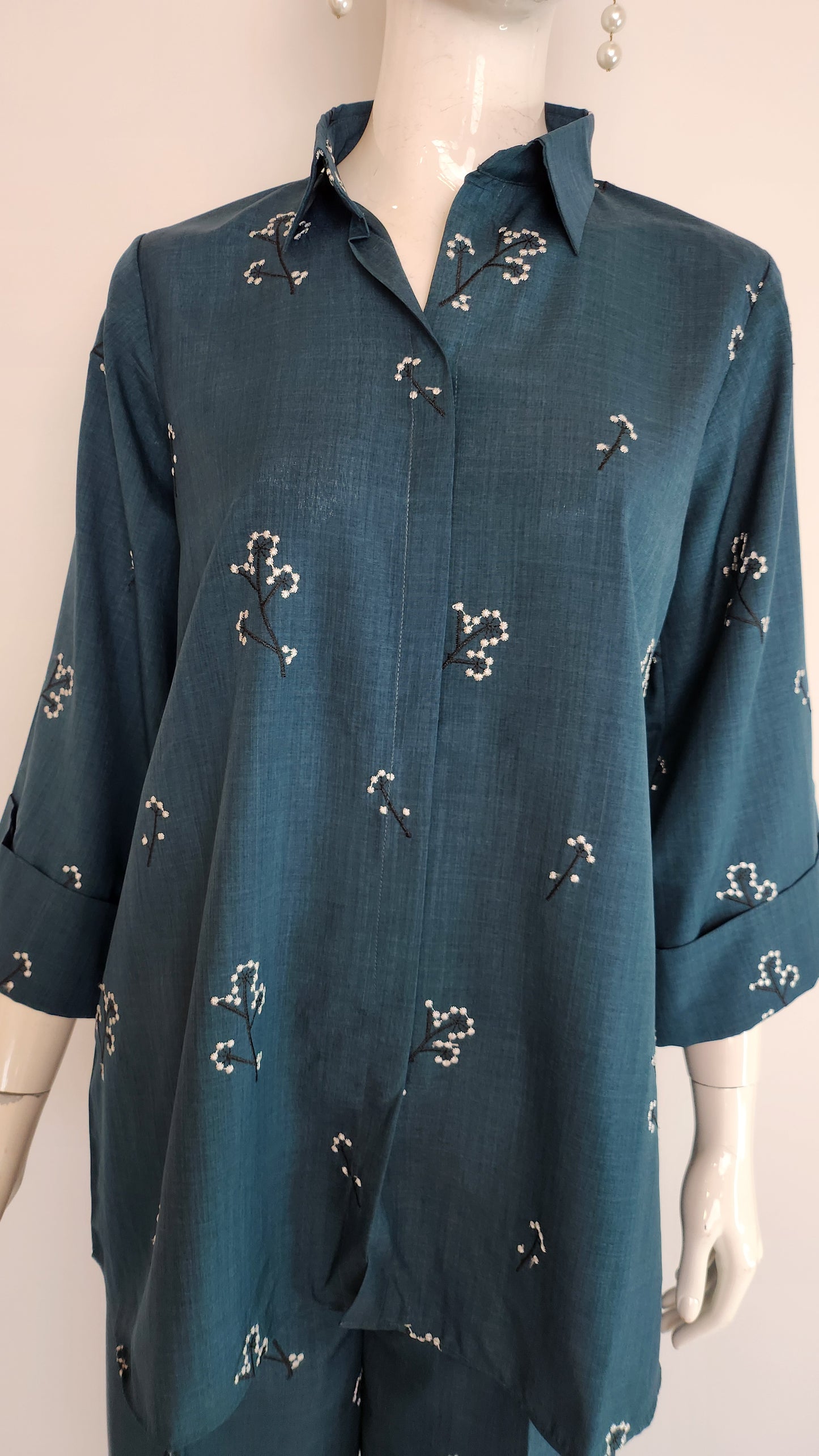 AMNA IQBAL - Teal Geen Co-ord Set