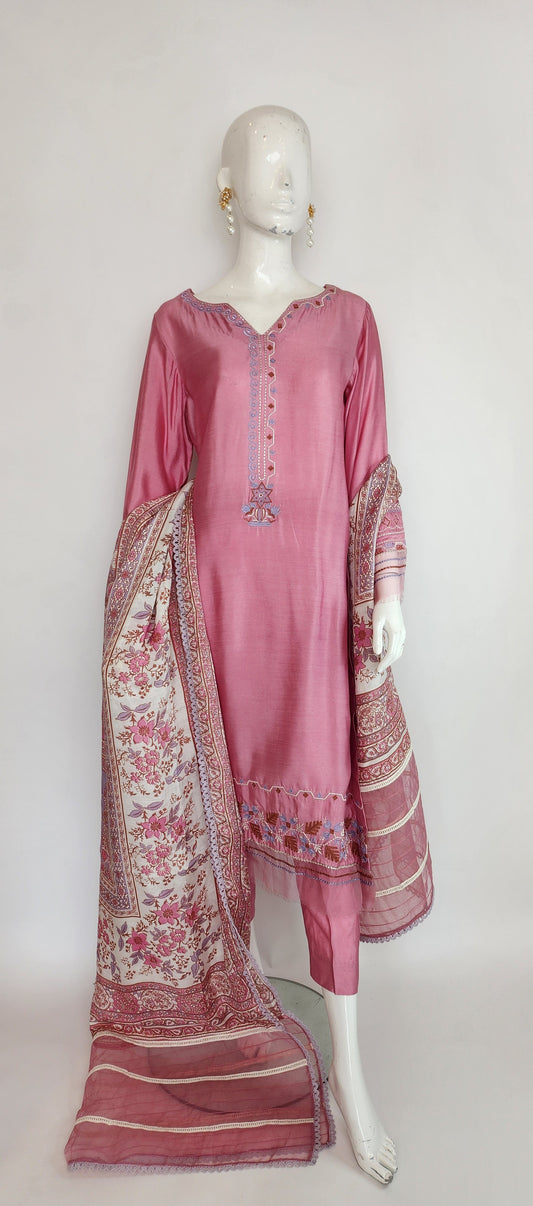 MAHOGANY - Pink with Embroidery