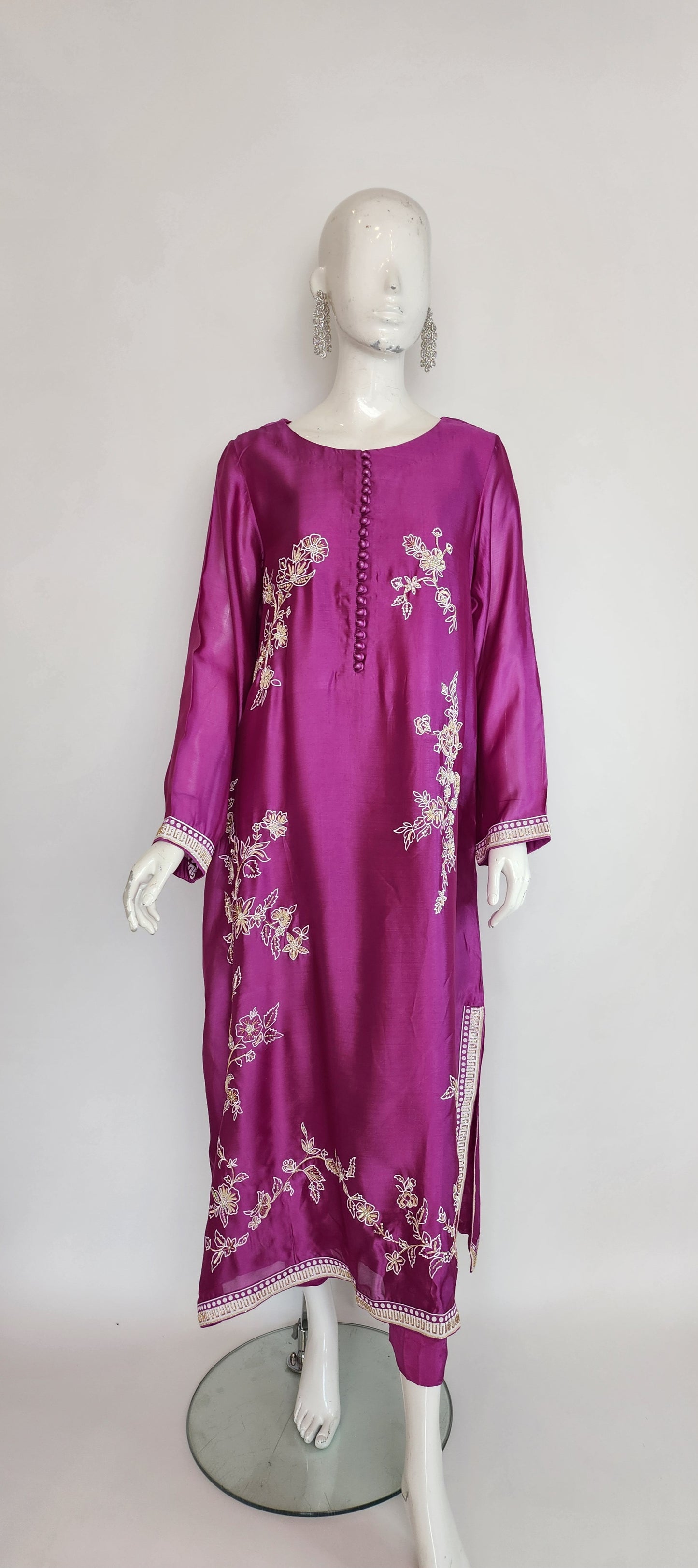 MAHOGANY - Fuchsia Pink with Yellow Dupatta
