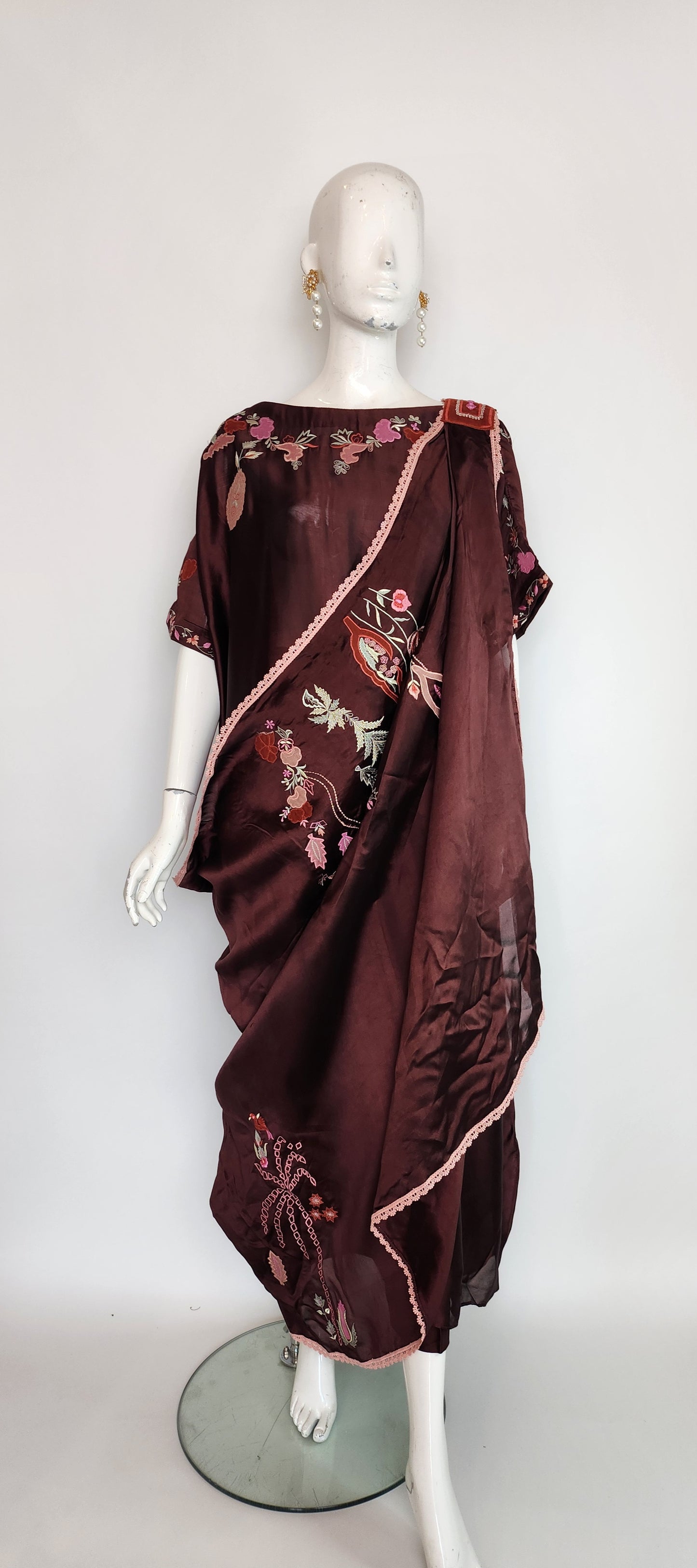 MAHOGANY - Brown with Drape Dupatta