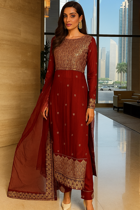 ERUM KHAN - Royal Red