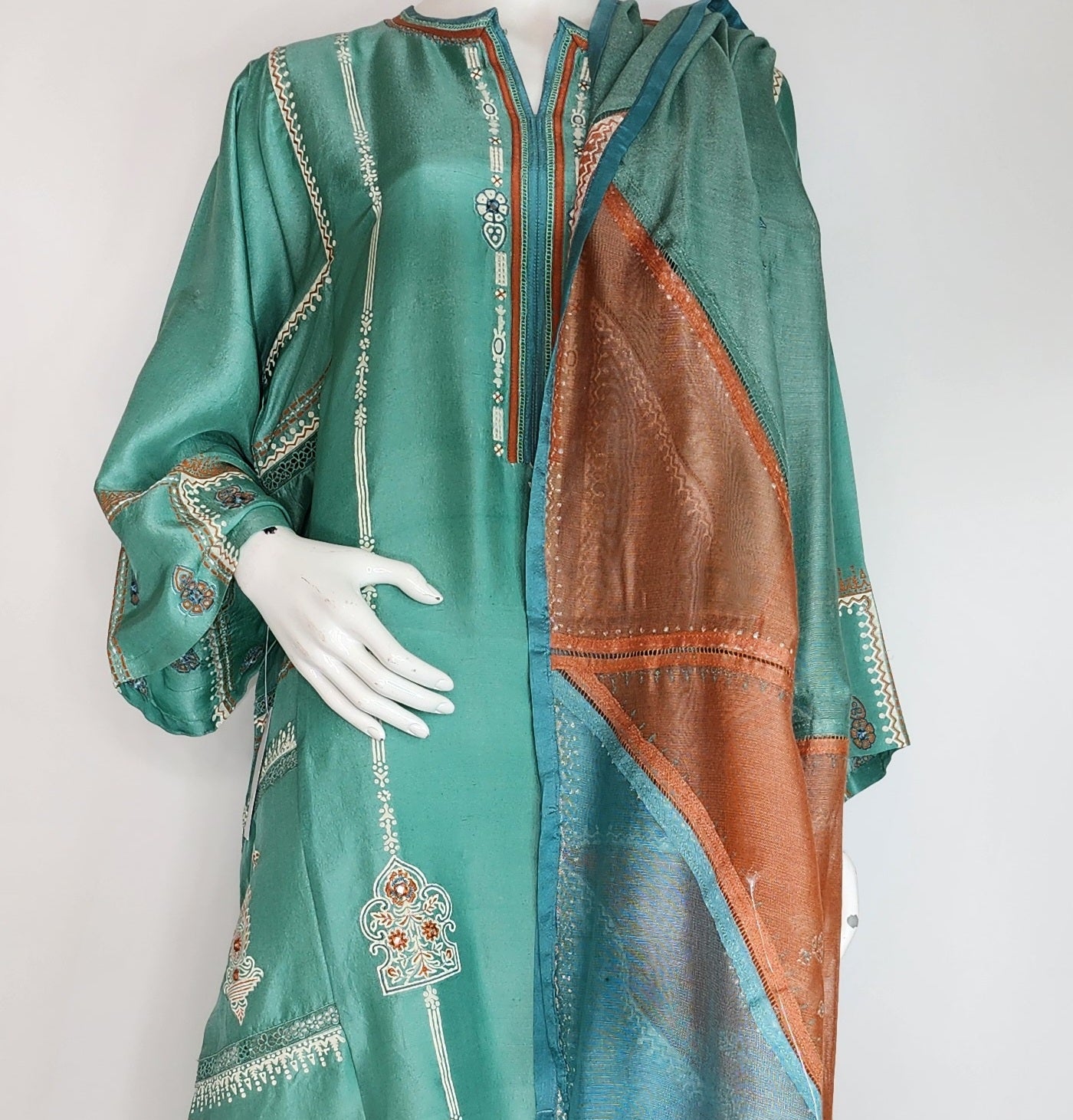 KOMAL LAKHANI - Mustard B/ Print in Green