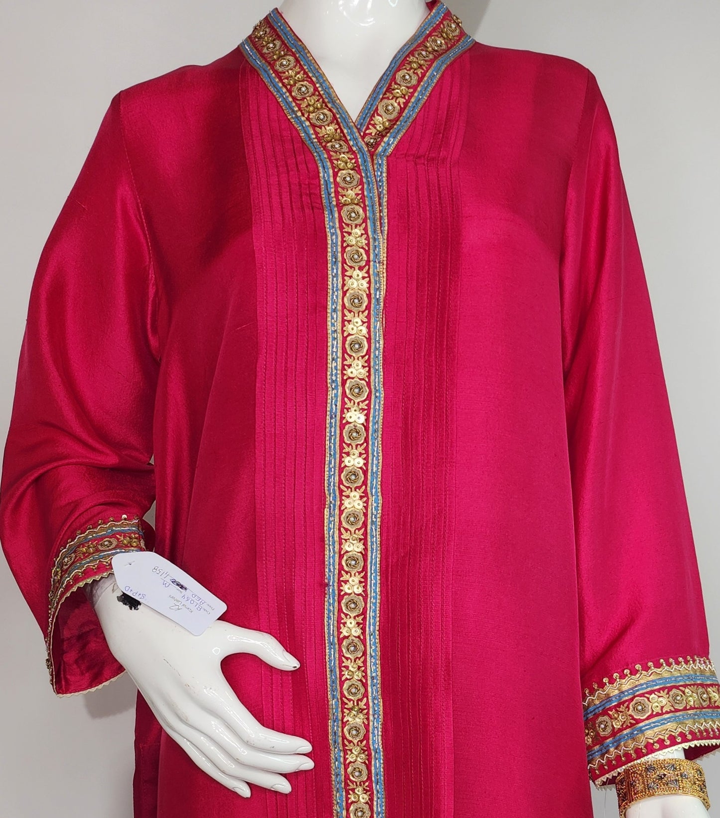 KOMAL LAKHANI- Komal Green B/Print in C/Maroon