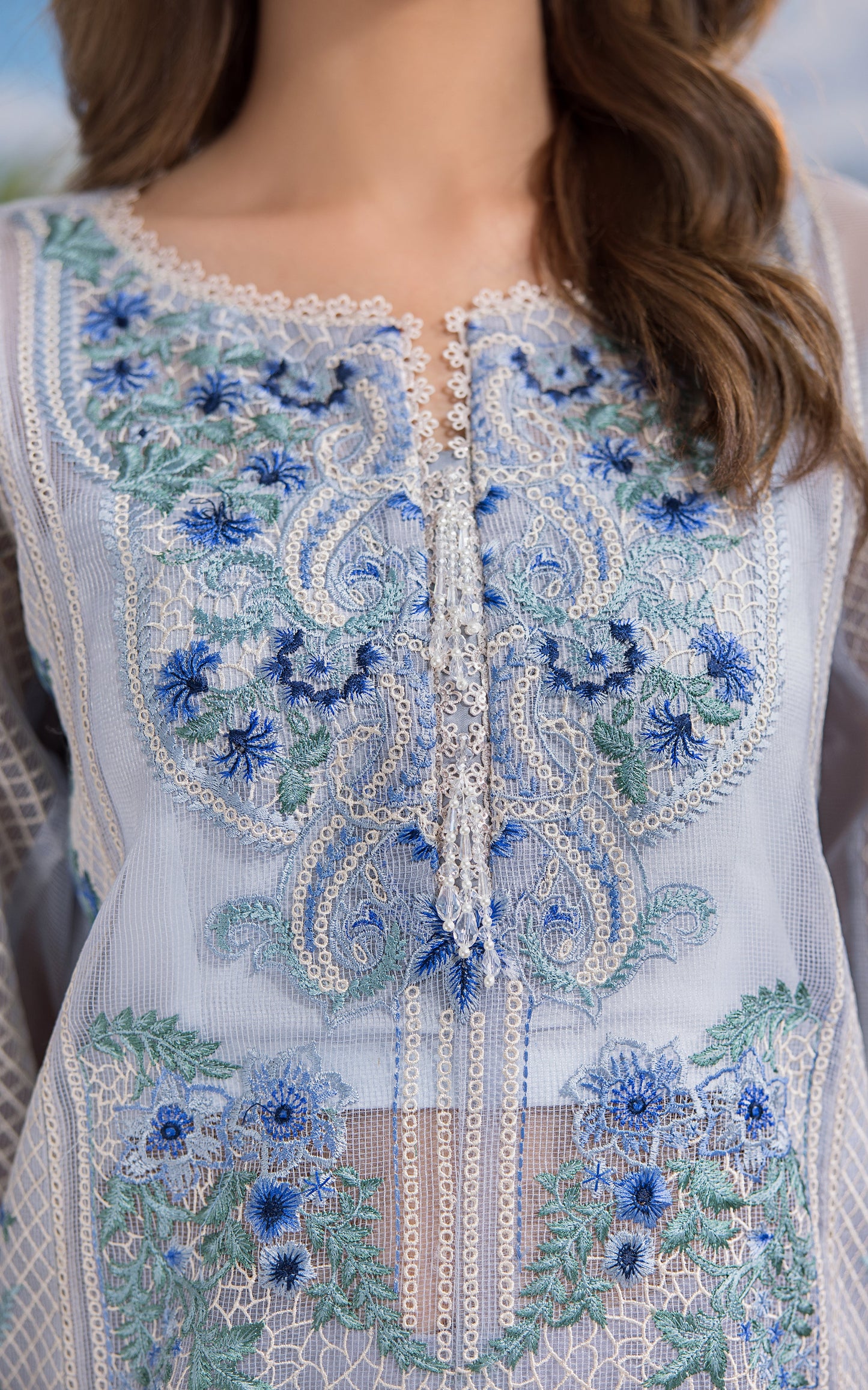 THREADS AND MOTIFS - Geometrical texture Tunic