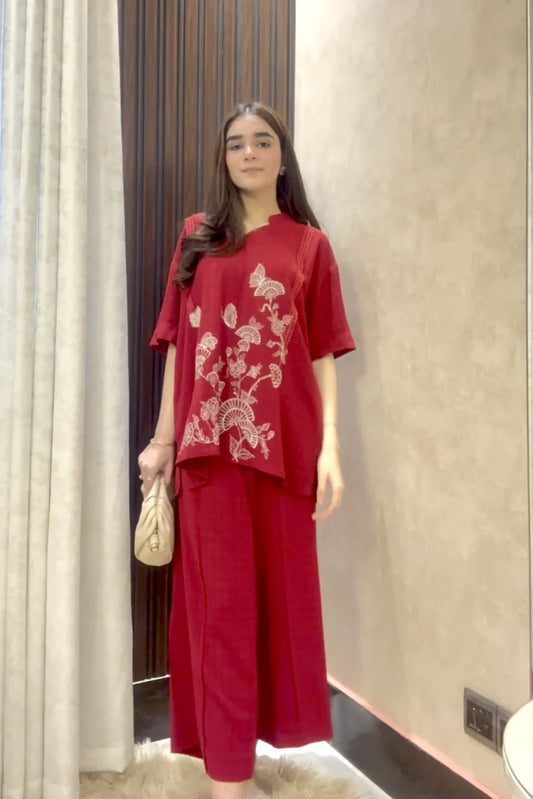 ZABRIC BY ZULEKHA AND SANA - Scarlet