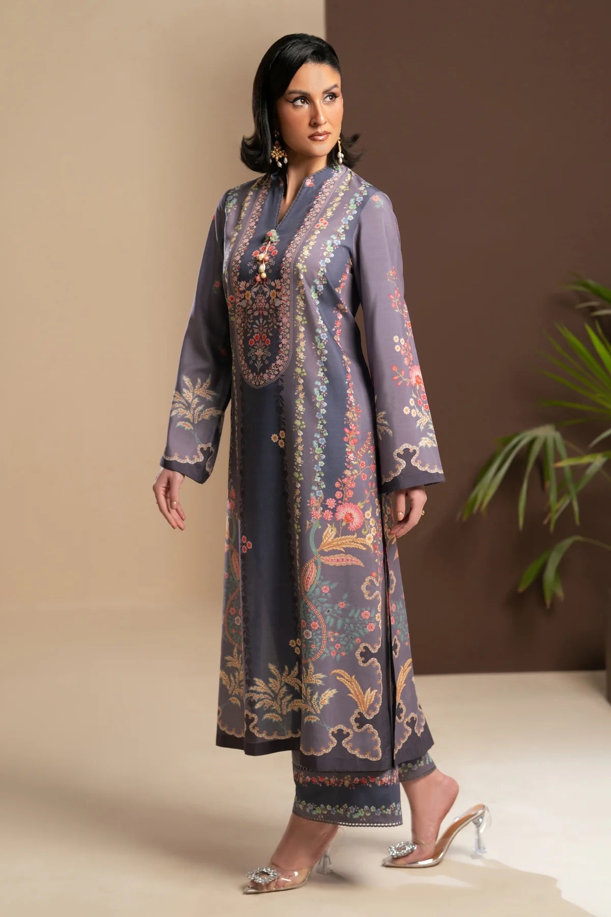 ZURI BY ZAINAB- Grey blue