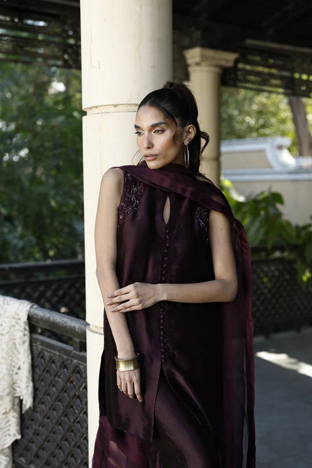 HUMAYUN ALAMGIR WOMENSWEAR- Brinjal afterdark