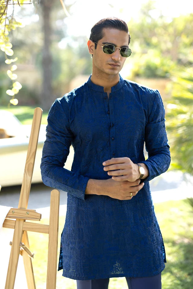 HUMAYUN ALAMGIR (MENSWEAR) Electric blue deewan