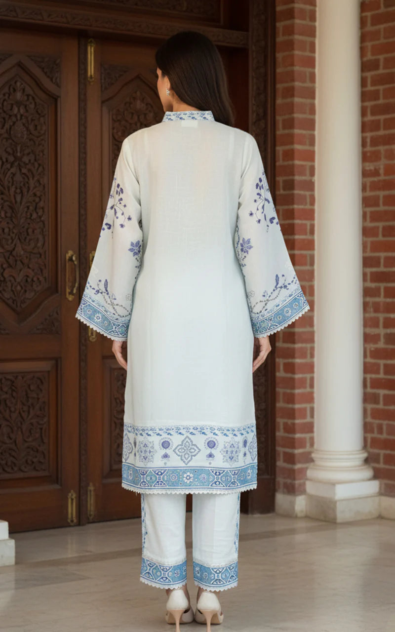 THREADS AND MOTIFS - Sky Blue Printed