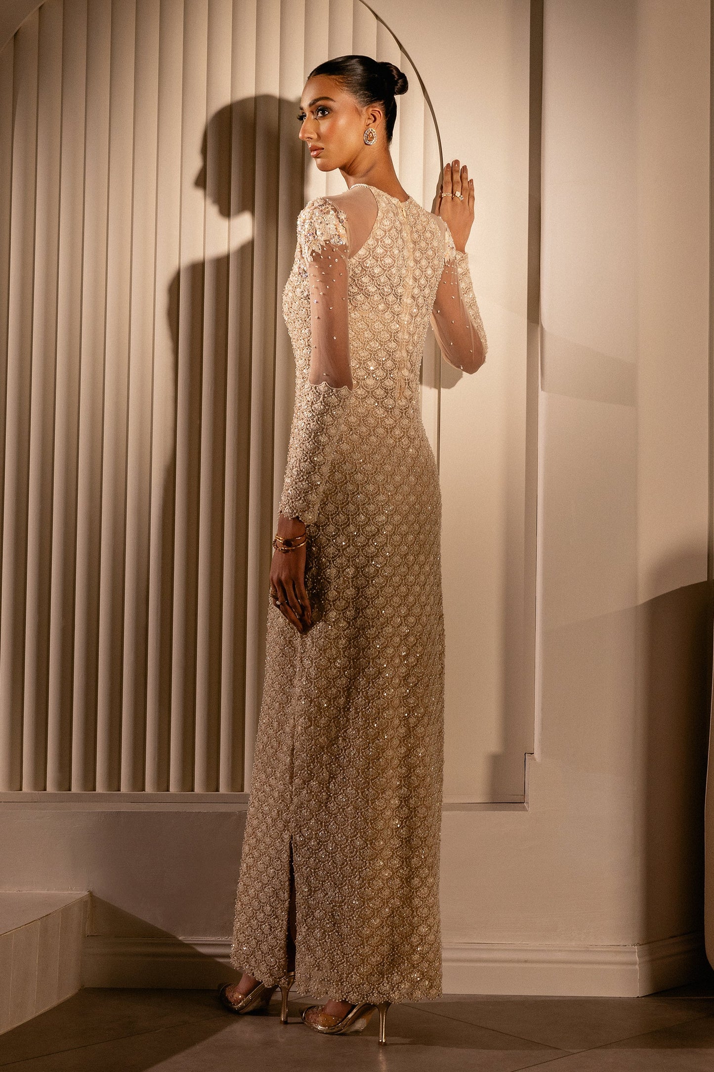 ERUM KHAN - White Orchid ( Made To Order )