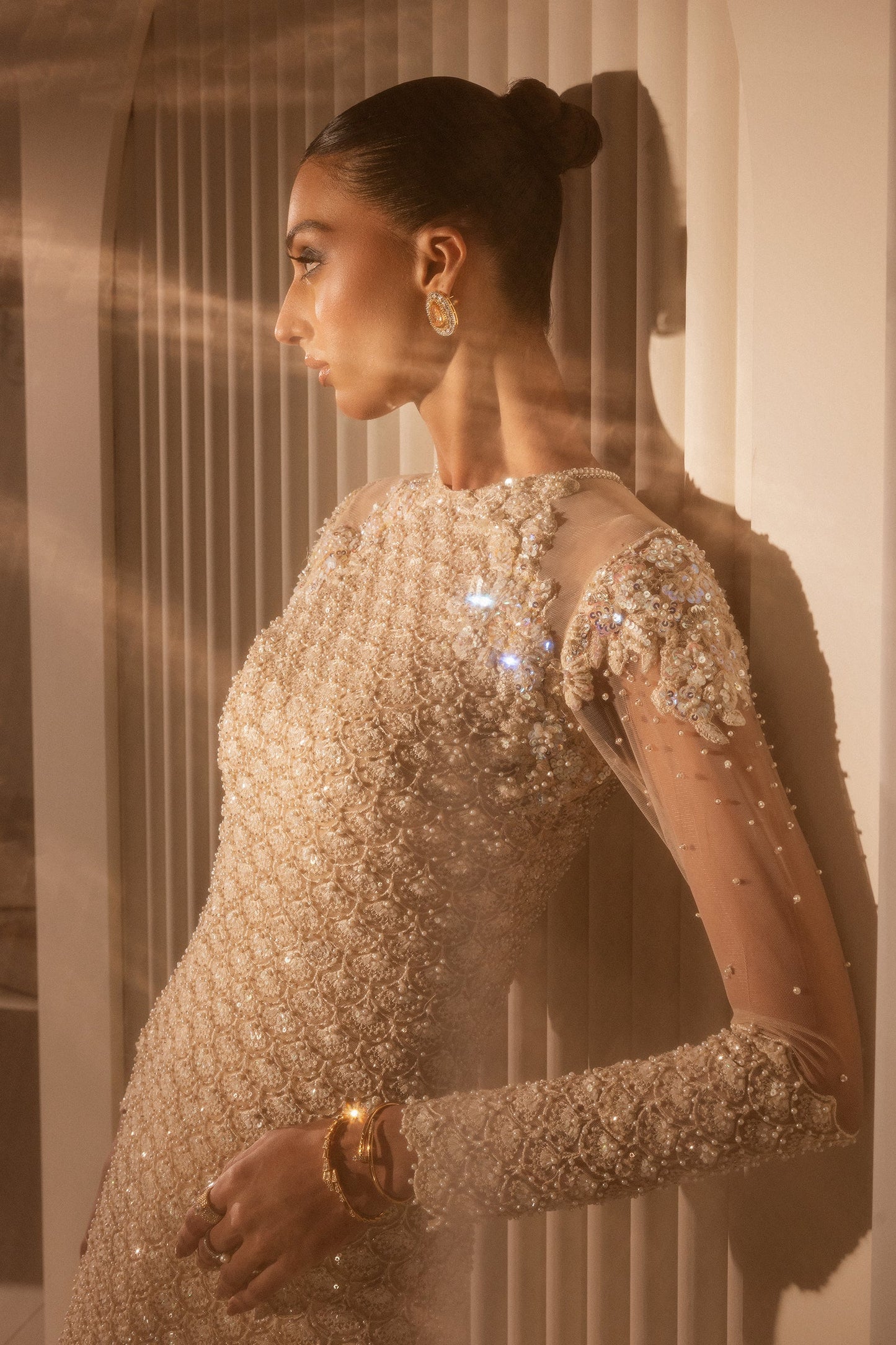 ERUM KHAN - White Orchid ( Made To Order )
