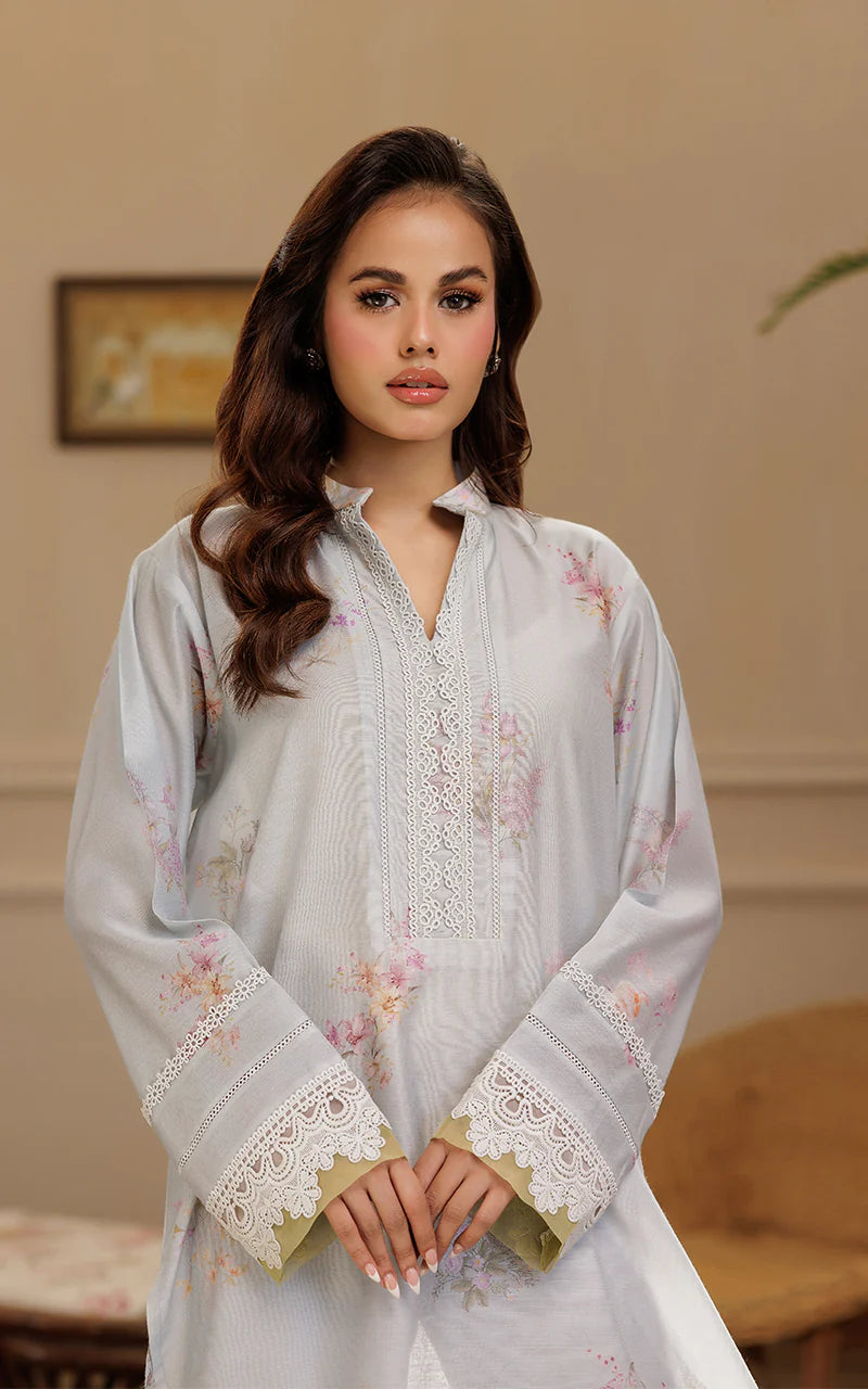 THREADS AND MOTIFS - Grey Floral Tunic