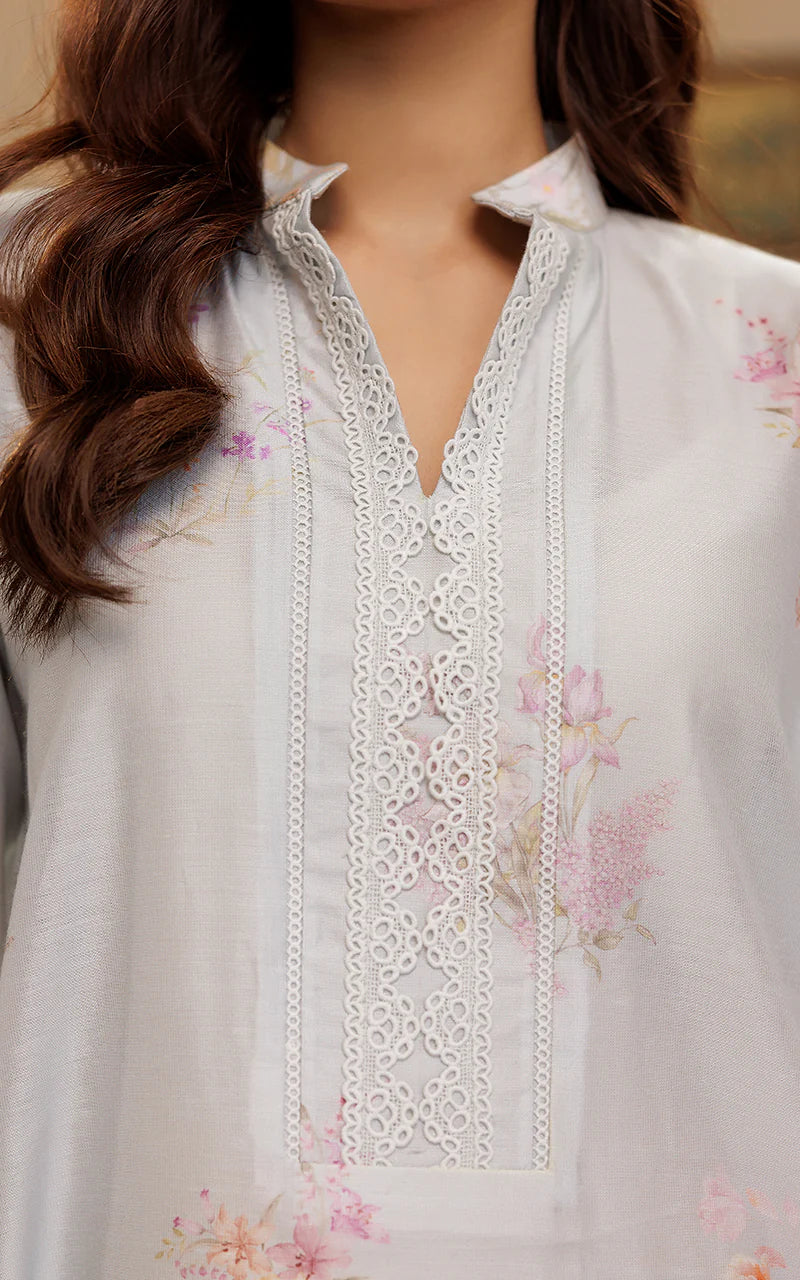 THREADS AND MOTIFS - Grey Floral Tunic