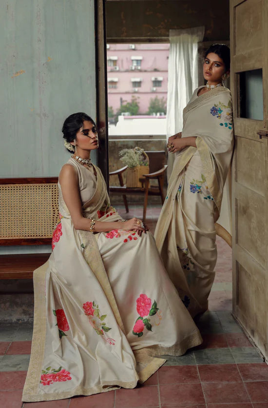 Manto - Roop (Luminous Grace) - Beige & Blue