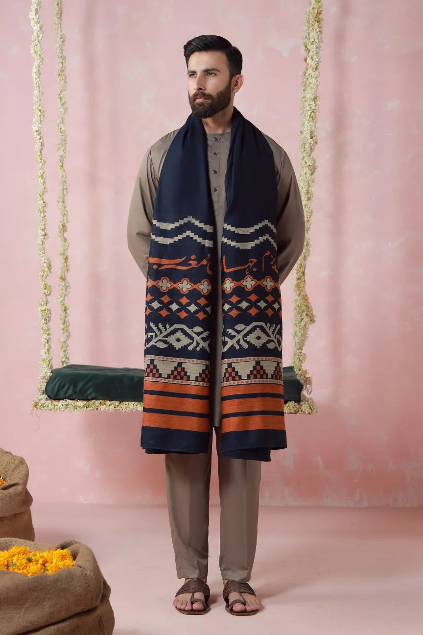 MANTO - Aghaaz Blue shawls