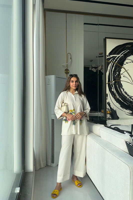 AMNA IQBAL - Cream Coord Set