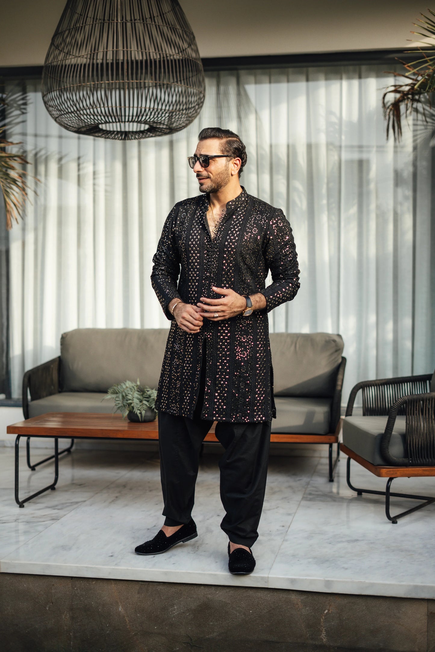 HUMAYUN ALAMGIR (MENSWEAR) - Black Sequence