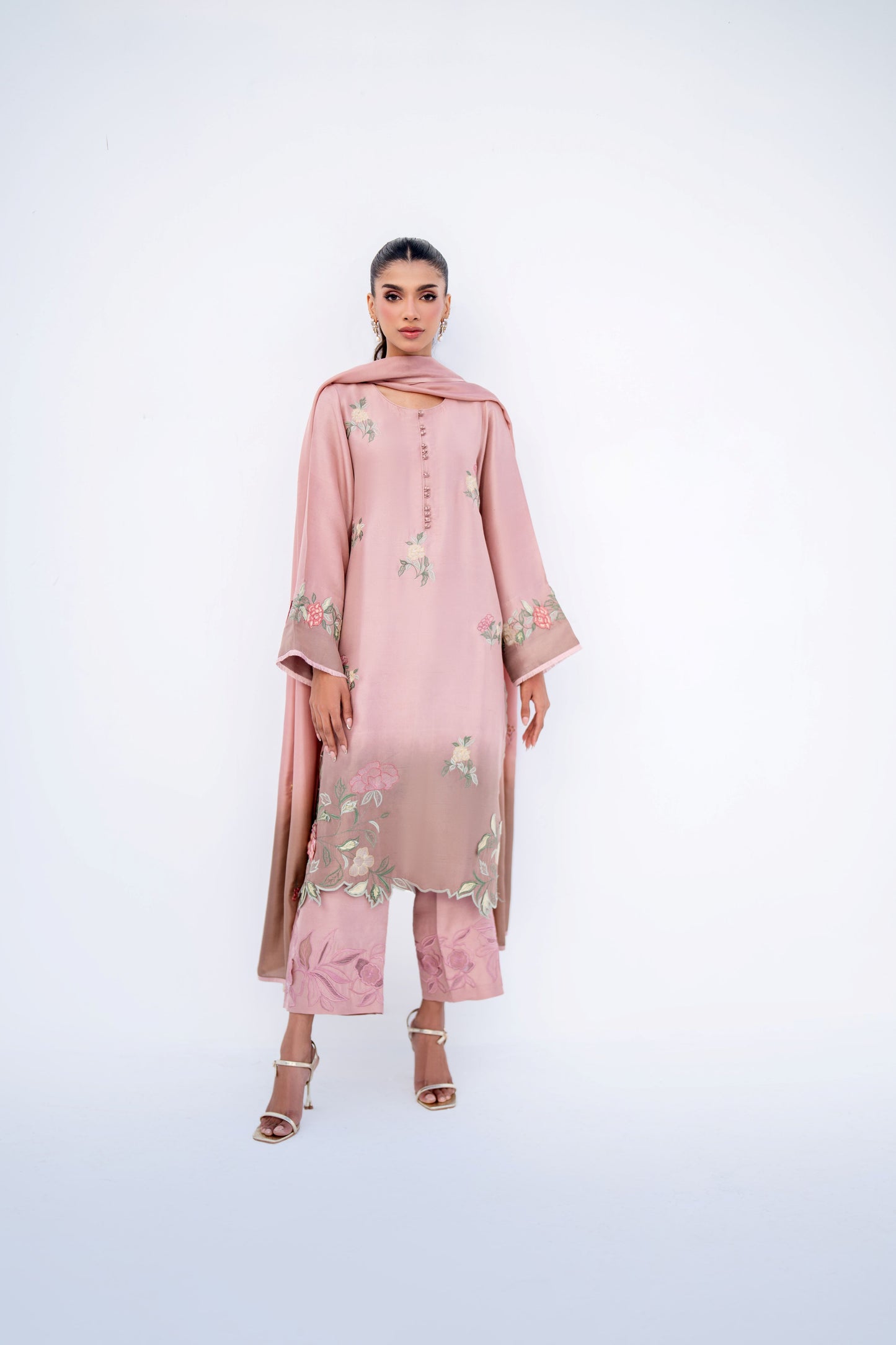 KOMAL LAKHANI - Raaha Gizri Shaded Pink/Brown