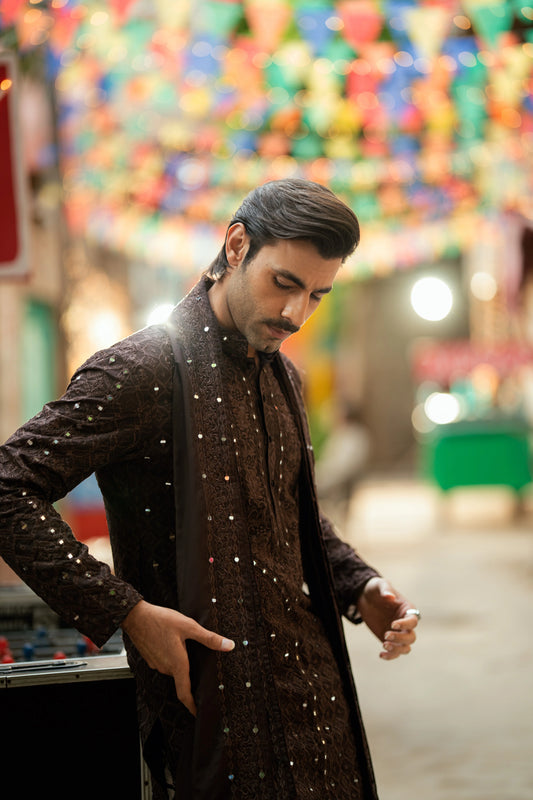 HUMAYUN ALAMGIR (MENSWEAR) - Brown Scarf
