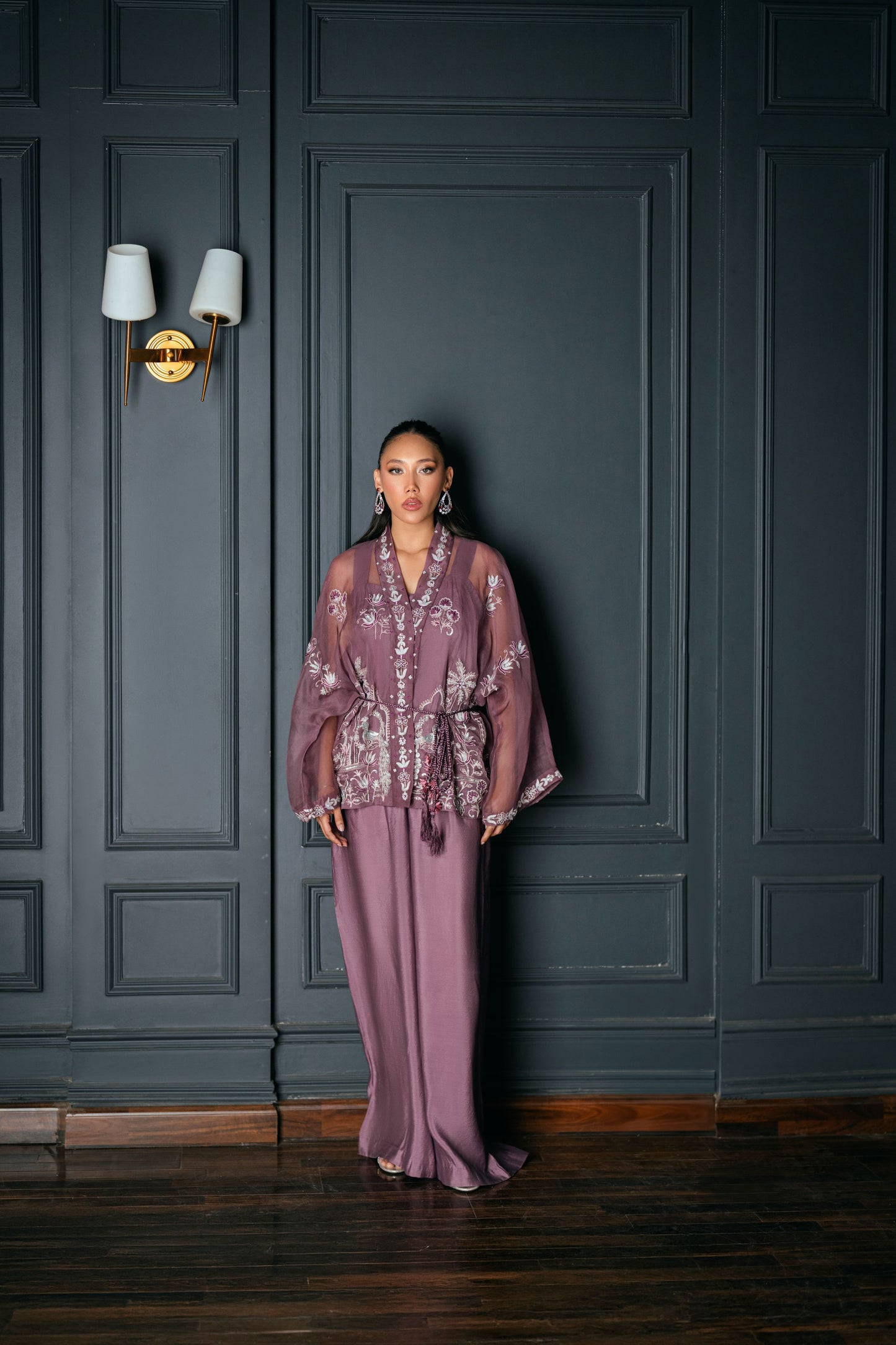 FARAH ZUBAIR - Purple Organza