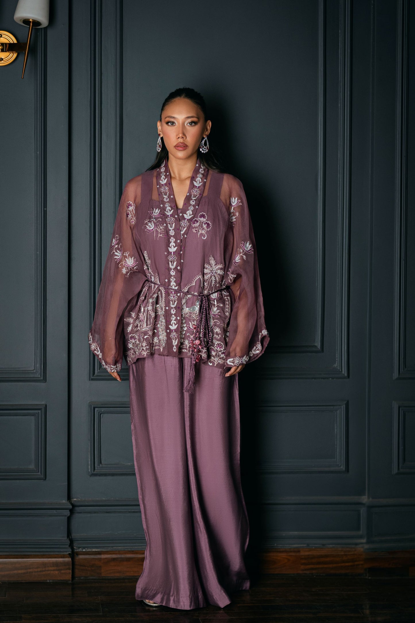 FARAH ZUBAIR - Purple Organza