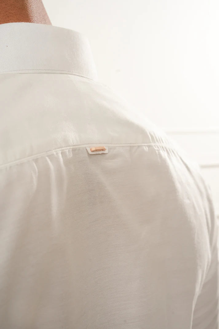 KUNZUL CHANNAR ( MENSWEAR ) - White Farshi Shalwar Kameez