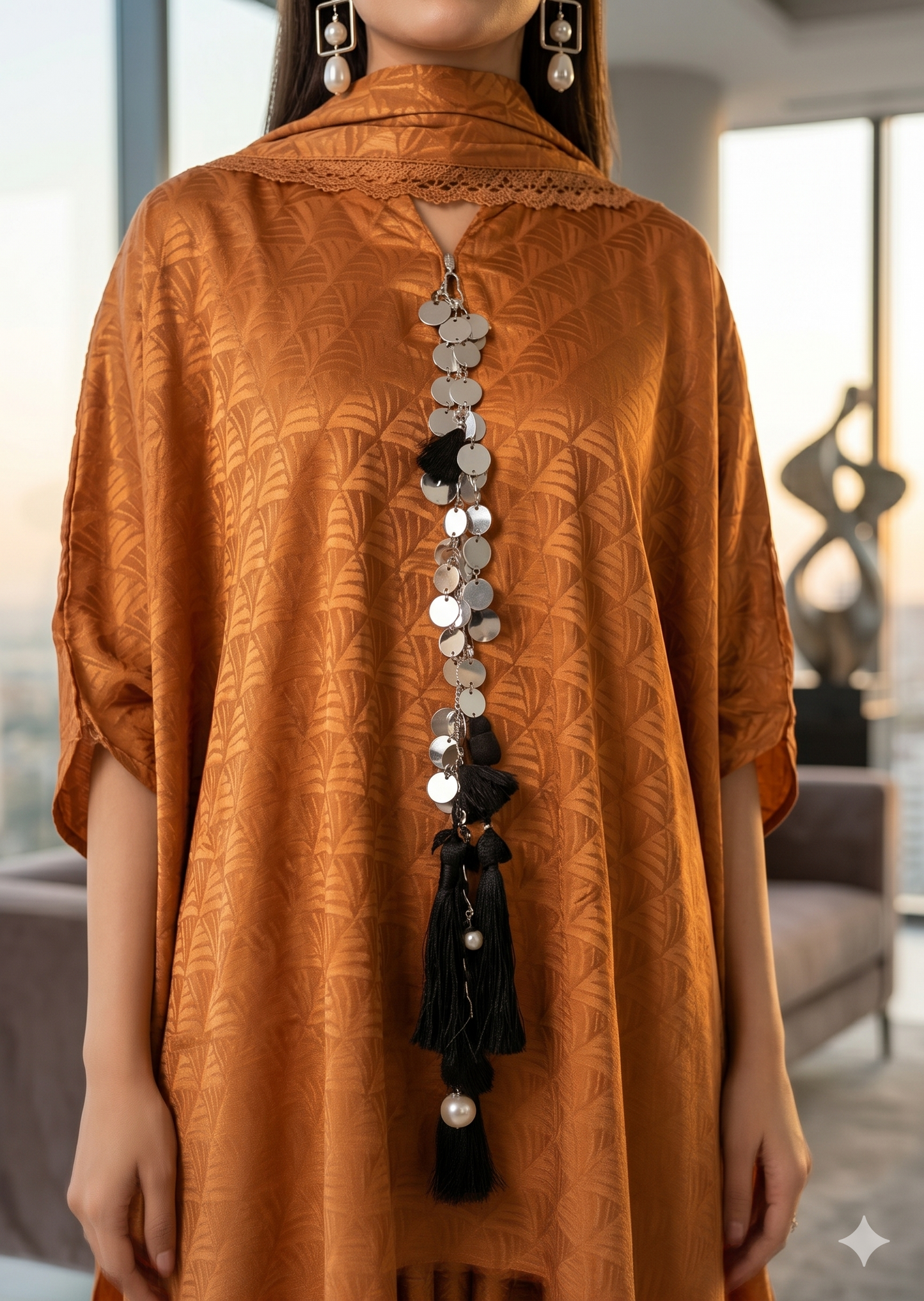 ALEENA FAREENA - Mustard silk