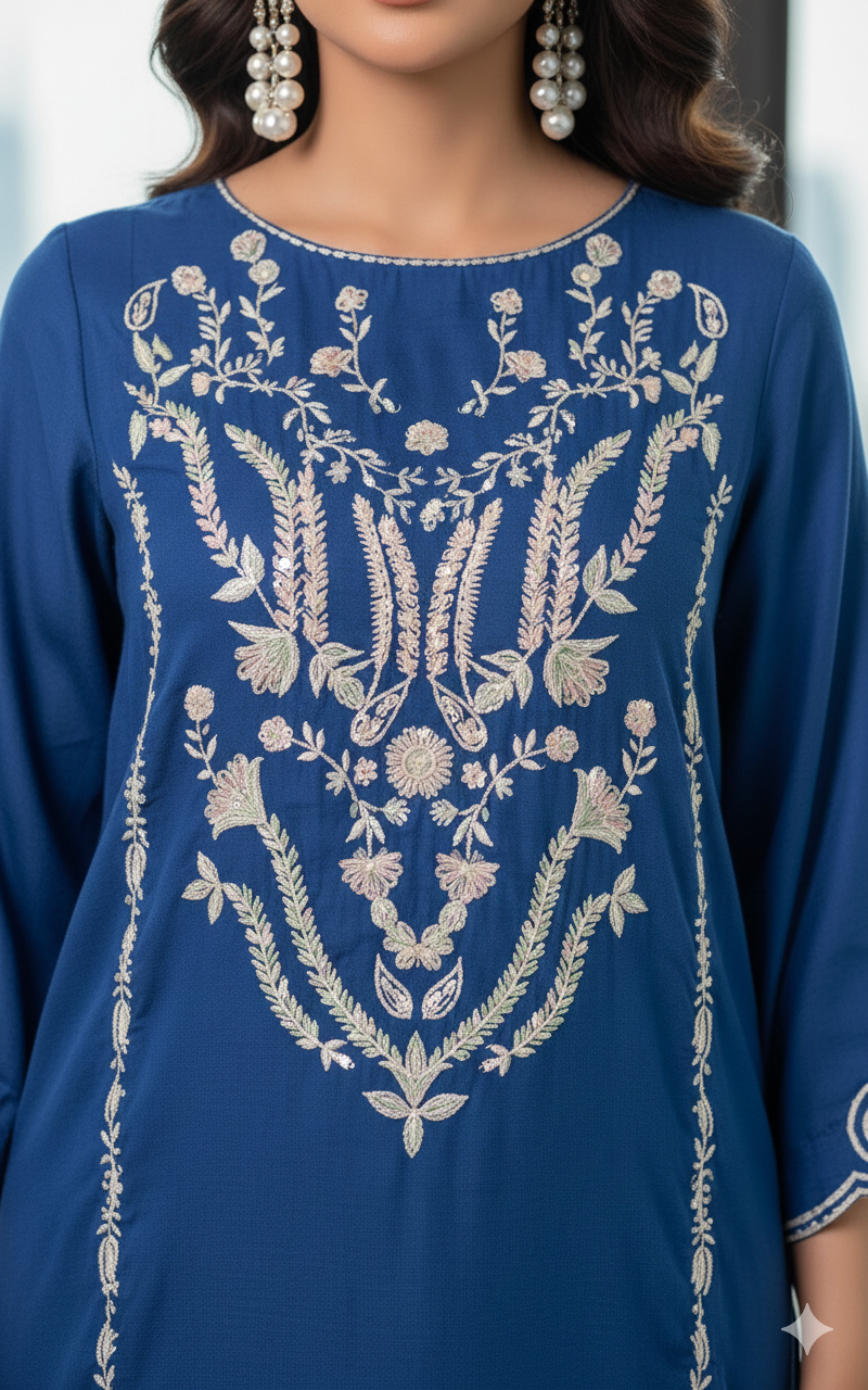 FARAH ZUBAIR - Blue Kaftan