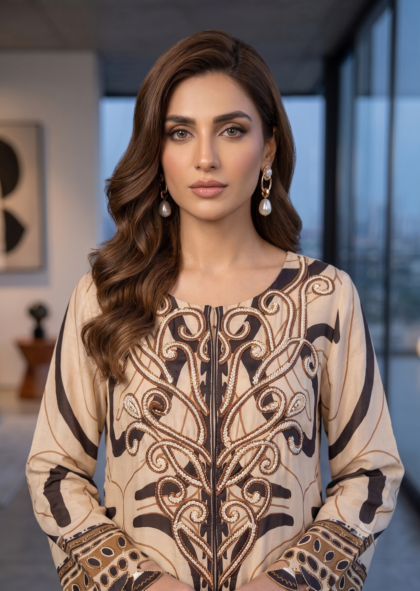 WAJEEHA ANSARI- Kaftan hand work