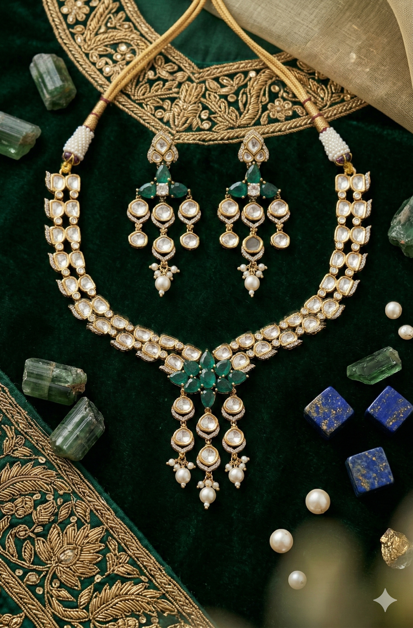 THE BUTTERFLY - Mirror necklace and earrings set