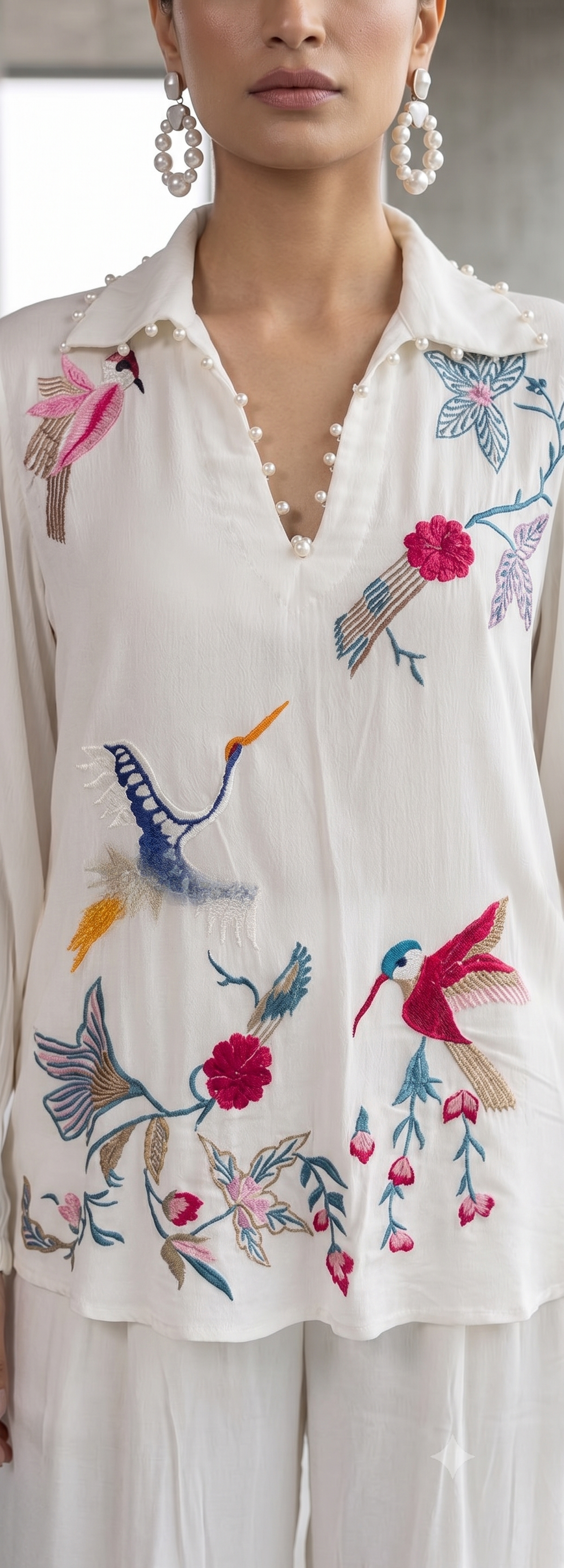 MARIA RAO- white bird emb