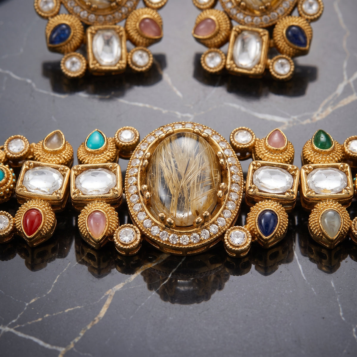 DHALIA BY SEHAR ZAFAR -Multigold set