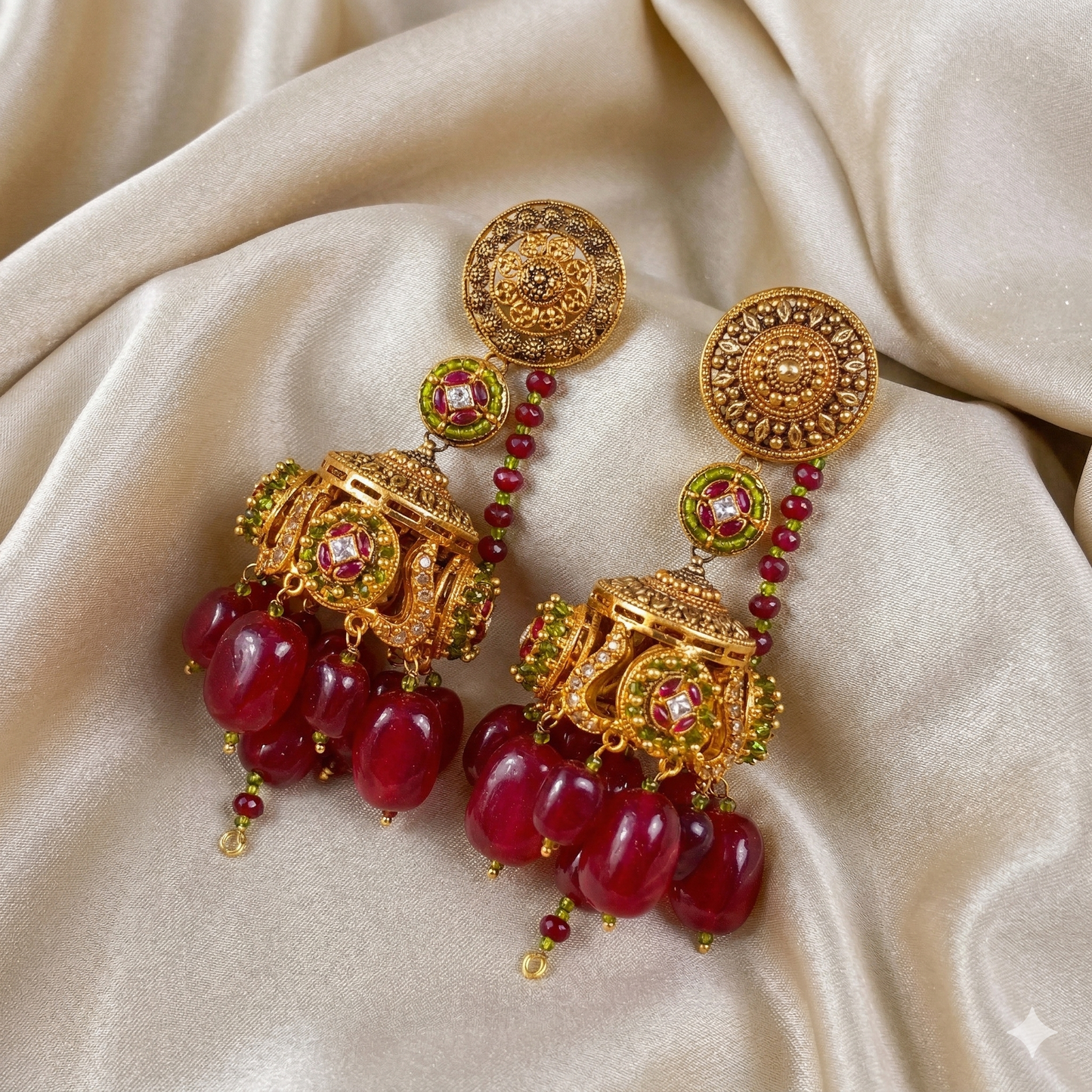 ZAHEEN KAMRAN - Garnet Balay Earrings