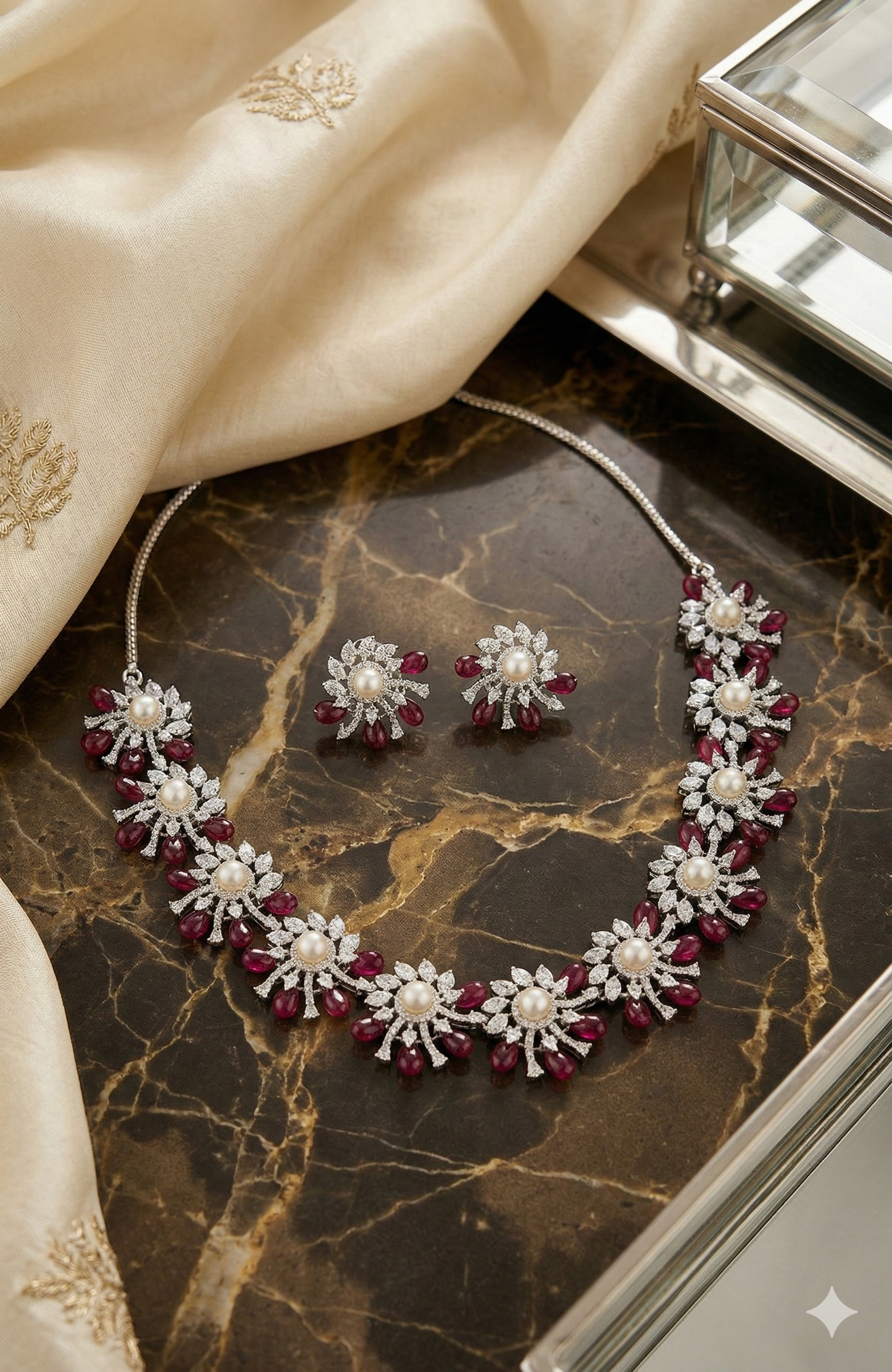 THE BUTTERFLY EFFECT - Red set necklace